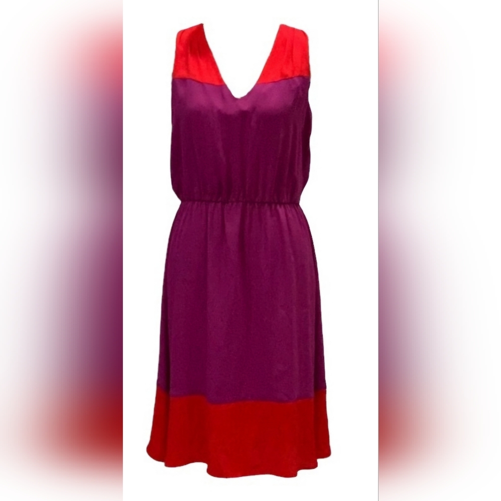 Ann Taylor Purple Sleeveless V-Neck Sundress